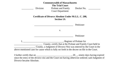 How Do I Find Divorce Records In Massachusetts Get A Copy