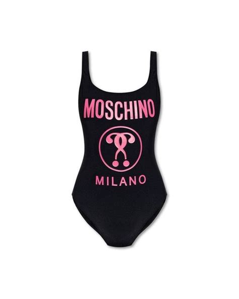 Moschino One Piece Swimsuit In Blue Lyst