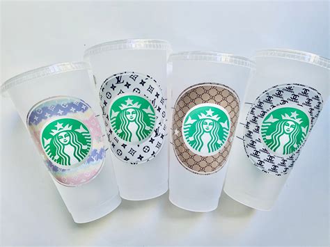 Blank Designer Inspired Starbucks Cup Personalize Beverage Etsy