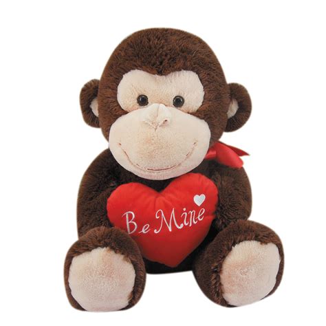 19 Valentines Day Stuffed Animal Monkey With Heart Seasonal