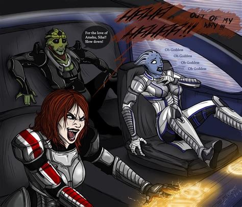 Driving The Mako Like Oh My God Shepard S Face Lol Mass Effect Comic Mass Effect Ships