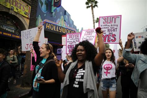hundreds in hollywood protest rampant sexual misconduct huffpost