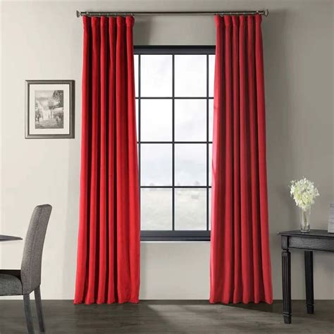 Red Blackout Curtain Minimalist Velvet Curtain Bedroom Living Room