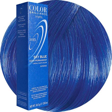 Which i dyed to this using l' oreal superior preference box dye in shade 4a now the ion product section at sally's has many helpful little charts and booklets to assist you in choosing the right products for your goal. Sky Blue Semi Permanent Hair Color | Semi permanent hair color, Permanent hair color, Ion hair ...