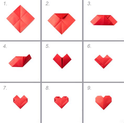 Duas Maneiras De Dobrar Um Cartão De Coração De Origami Para O Dia Dos