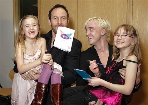 Jason Isaccs Tom Felton And Jasons Two Adorable Daughters Lily And