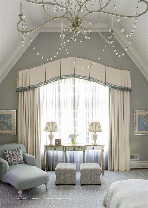 The most common bedroom valances material is cotton. Classical bedroom curtain - curved | Window Treatments ...