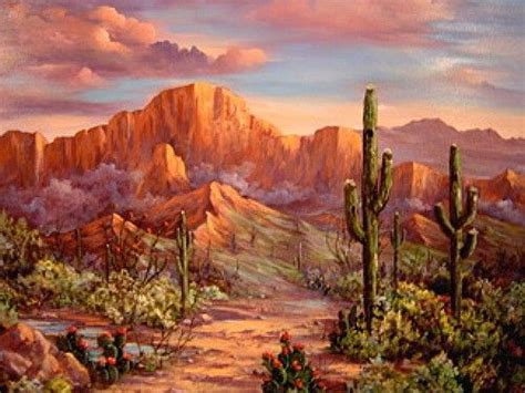 Desert Sunsetssouthwest Paintings Arizona Landscapes By Monna Barrick