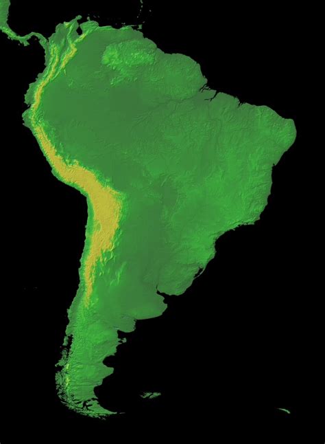 Mapas fisicos de América del Sur