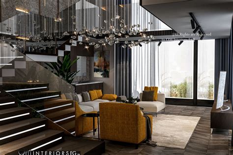 Luxurious Living Space Design On Behance Luxury Living Interior