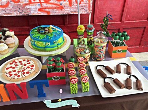 Teenage mutant ninja turtle birthday party gift bags premade; Teenage Mutant Ninja Turtles Birthday Party Ideas | Photo ...