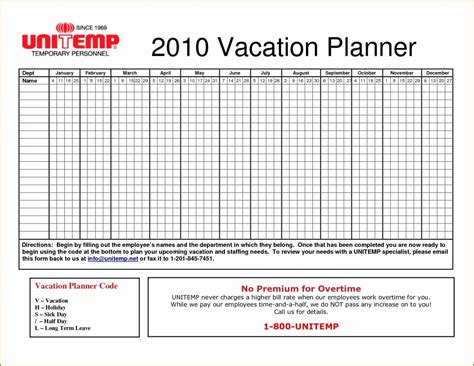 Vacation And Sick Time Accrual Spreadsheet — Db