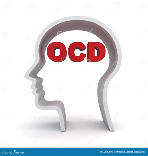 Head Shape Red Ocd Text Obsessive Compulsive Disorder Clipart And