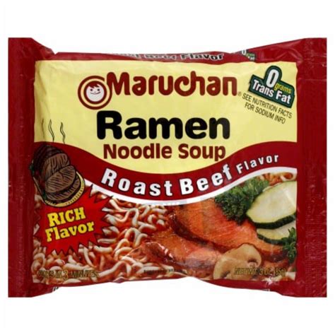 Maruchan Roast Beef Ramen Noodle Soup 24 Ct 3 Oz Foods Co
