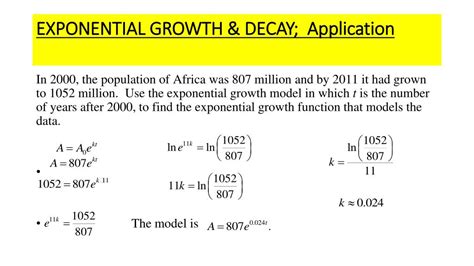 Ppt Exponential Growth And Decay Application Powerpoint Presentation