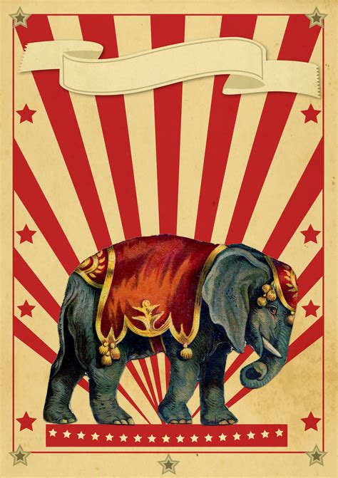Circus Retro Poster Elephant Free Stock Photo Public Domain Pictures