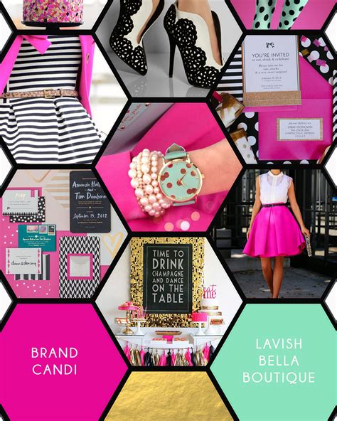 Lavish Bella Boutique // Mood Board Inspired by Pinterest Pins Created by Brand Candi (inspir ...