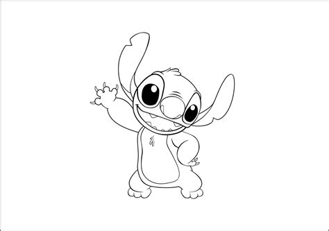 Stitch From Lilo And Stitch Silhouette Svg Dxf Eps Pdf Cut File