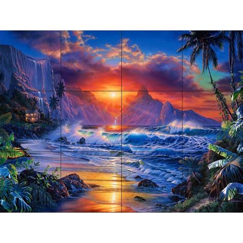 The Tile Mural Store Escape 24 In X 18 In Ceramic Mural Wall Tile 15