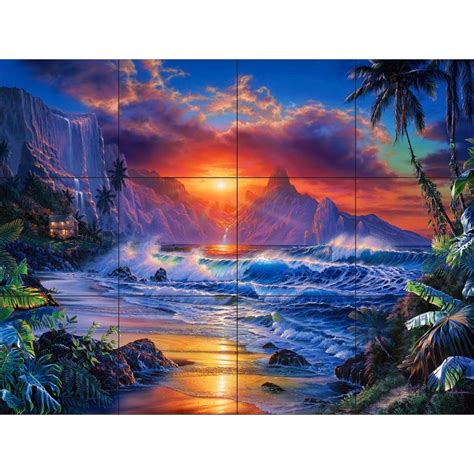 Discover the different types at your wall tiles come in a huge variety of colors, designs, and materials. The Tile Mural Store Escape 24 in. x 18 in. Ceramic Mural Wall Tile-15-2635-2418-6C - The Home Depot