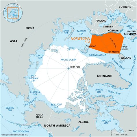 Norwegian Sea Map Depth And Facts Britannica