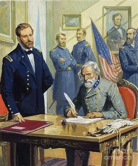 General Ulysses Grant Accepting The Surrender Of General Lee At