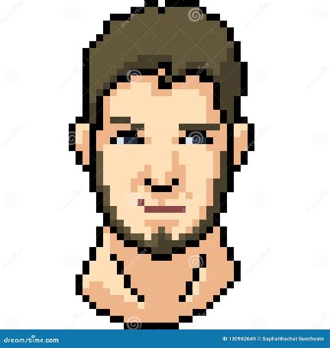 Pixel Art Human Face