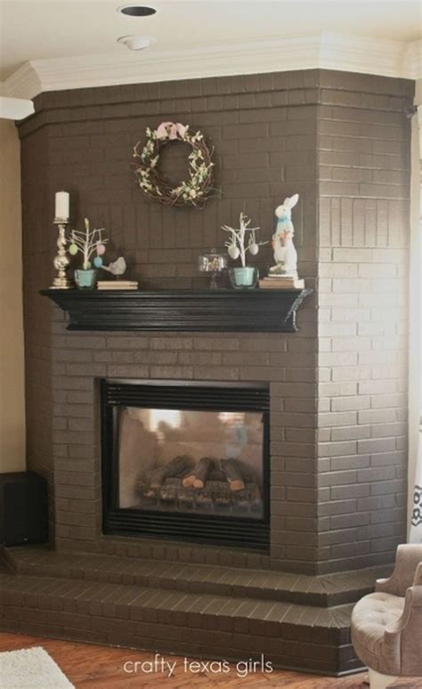 80 Modern Rustic Painted Brick Fireplaces Ideas Decorating Ideas