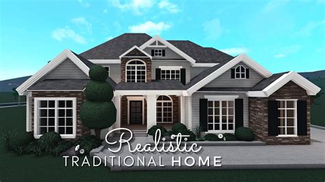 Bloxburg Realistic Traditional Home House Build Roblox Youtube