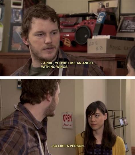 When April Saw Right Through Andys Metaphor Parks And Rec Quotes