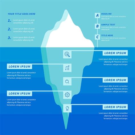 Free Vector Iceberg Infographic Concept