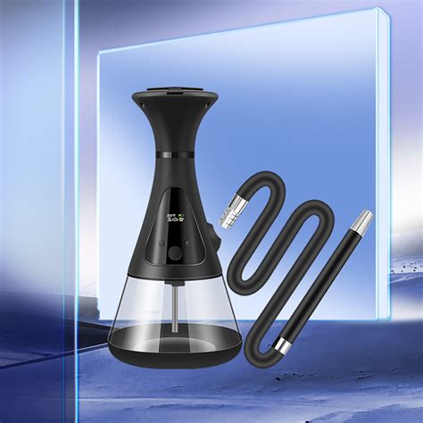 Wholesale China Black Glass Water Pipe Electronic LED Screen Hookah