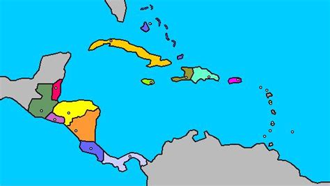 Mapa interactivo de América Central y El Caribe: países y capitales