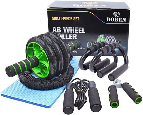 Doben Ab Roller Exercise Wheelabdominal Exerciser 3 Wheel With Foot