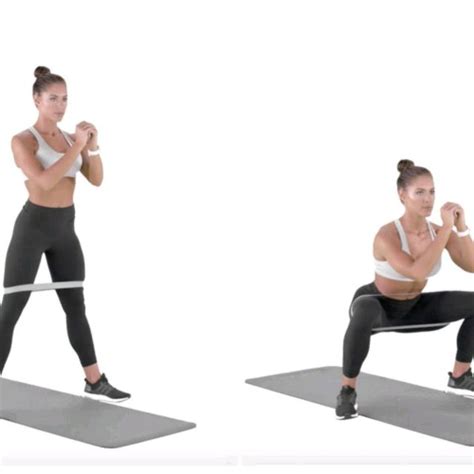 Sumo Squat With Band By Donna Taylor Exercise How To Skimble Atelier