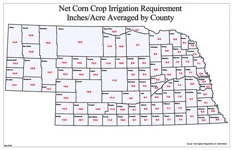 Net Irrigation Requirement Map Department Of Natural Resources