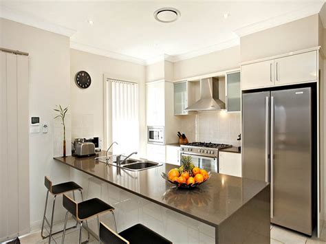 Modern Galley Kitchen Design Using Stainless Steel Kitchen Photo 556374