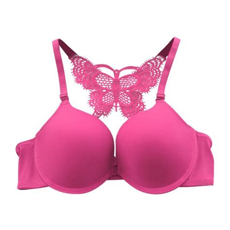 Efinny Women Sexy Front Closure Bras Butterfly Back Bras Y Line Straps