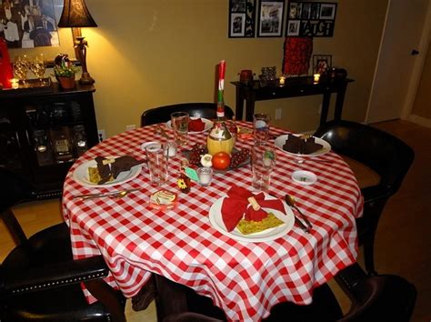 Party decorations for all occasions. Italian table decorations with red and white checkered ...