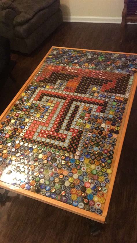 Hi rod, the color of the bottle cap coffee table is oak. Pin on TTU Bottle Cap Table