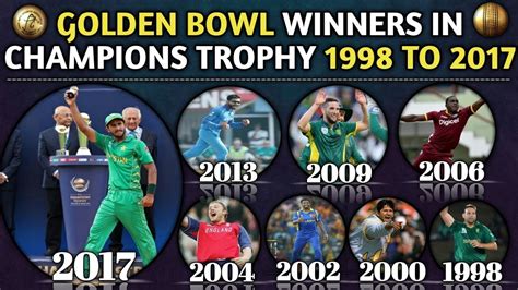 Golden Bowl Winners List In Icc Champion Trophy From 1998 To 2017