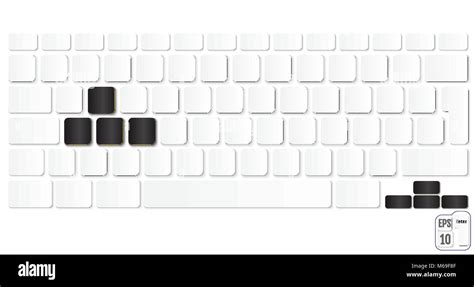 Realistic Computer Keyboard Modern Design Vector Illustration Of