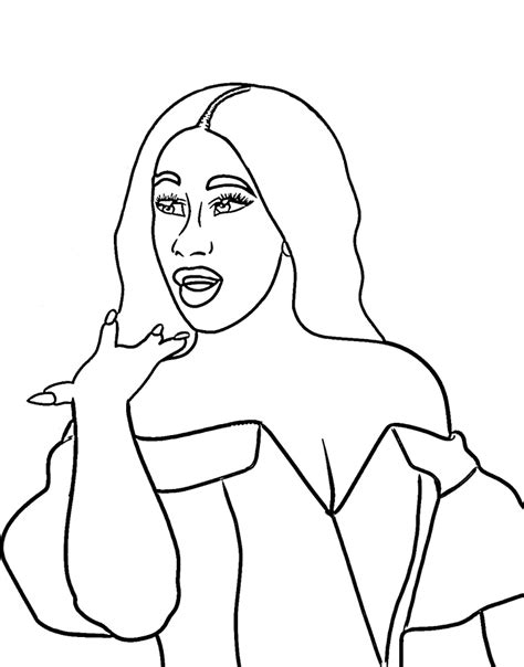 Sketch templates click on a template to sketch over it and color it in and share with your family and friends. Cardi B Coloring Pages - Free Printable Coloring Pages for ...