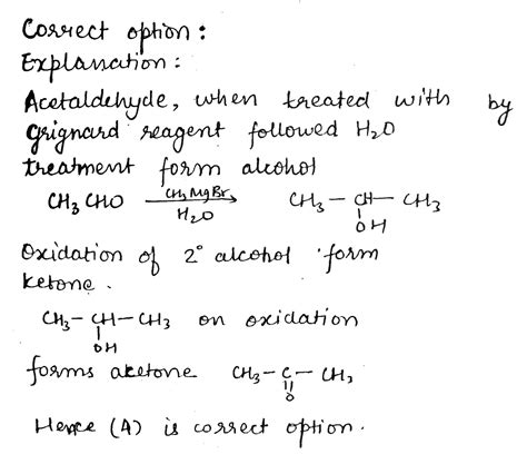 What Are The Correct Steps To Convert Acetaldehyde To Acetone