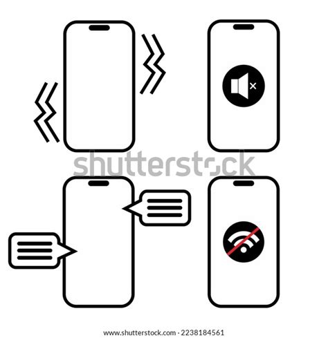 Mobile Phone Icon White Background Black Stock Vector Royalty Free
