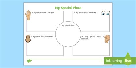 My Special Place Using Senses Worksheet Worksheet