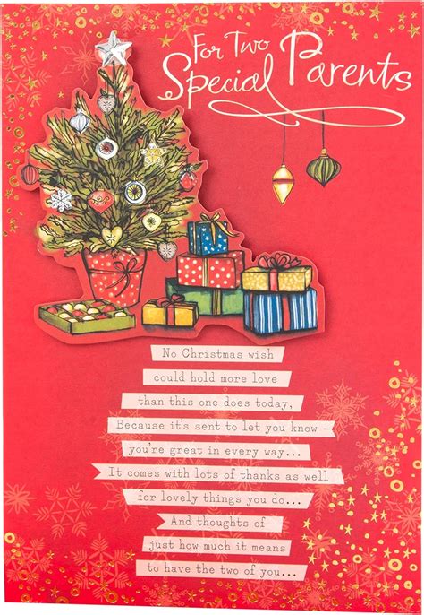 Hallmark Christmas Card For Two Special Parents Medium