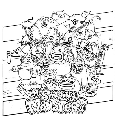 My Singing Monsters Coloring Pages Coloring Home