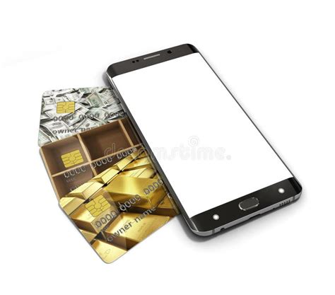 Concept Of Mobile Banking With A White Screen Smartphone Lying Stock