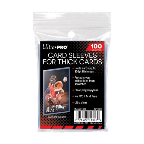 Ultra Pro Card Sleeves For Thick Cards 130pt Pack Of 100